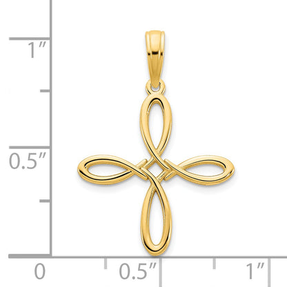 14k Fancy Celtic Knot Cross Pendant