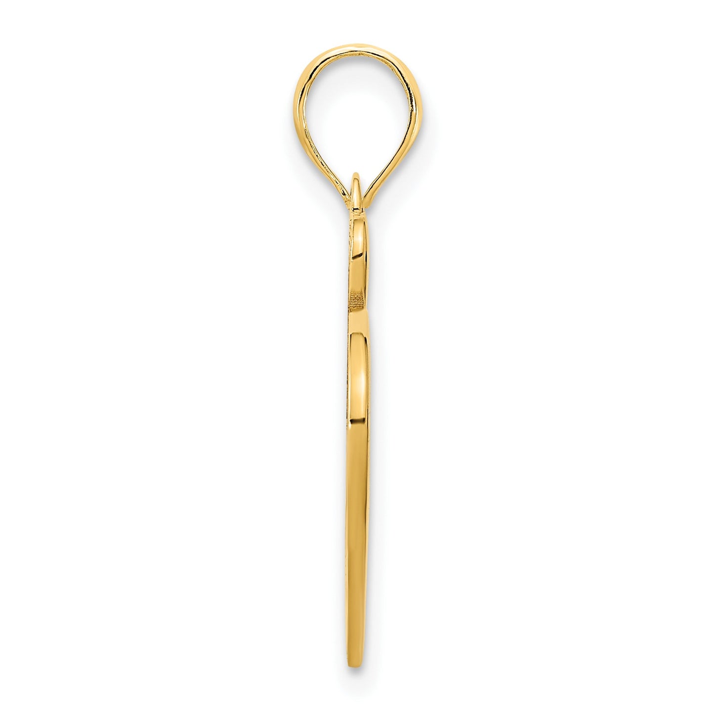 14k Cut-out Heart Pendant
