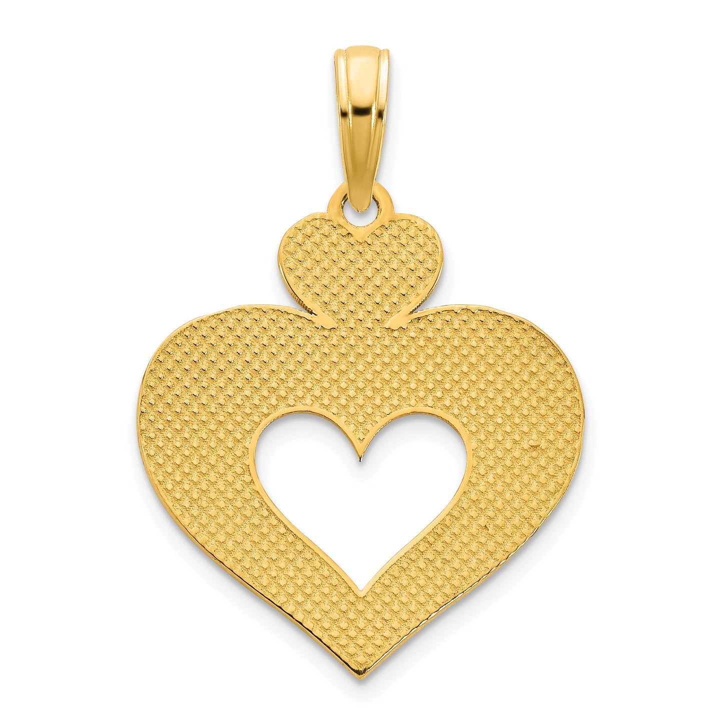 14k Cut-out Heart Pendant