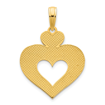 14k Cut-out Heart Pendant