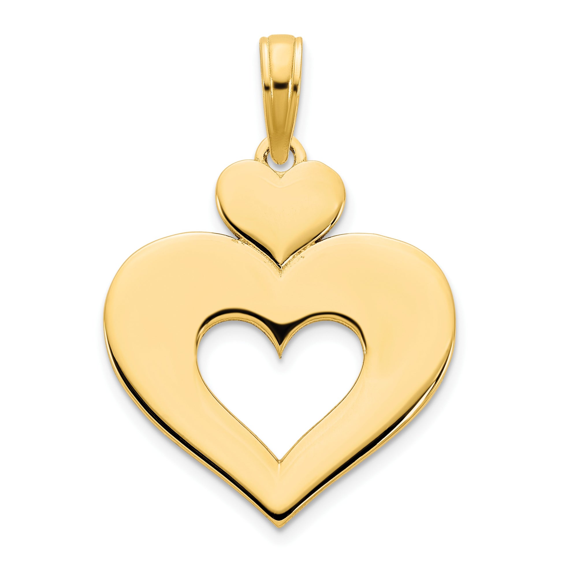 14k Cut-out Heart Pendant