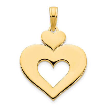 14k Cut-out Heart Pendant