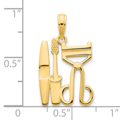 14k Cosmetic Tools Pendant