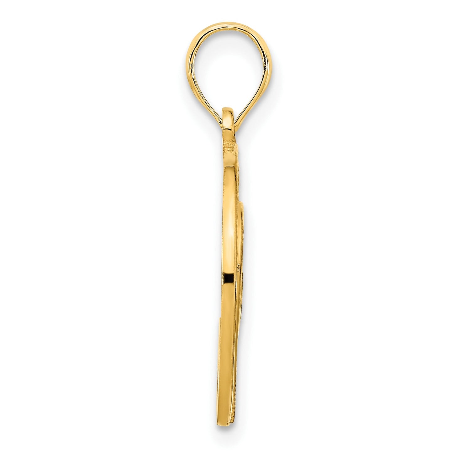 14k Heart in Circle Pendant
