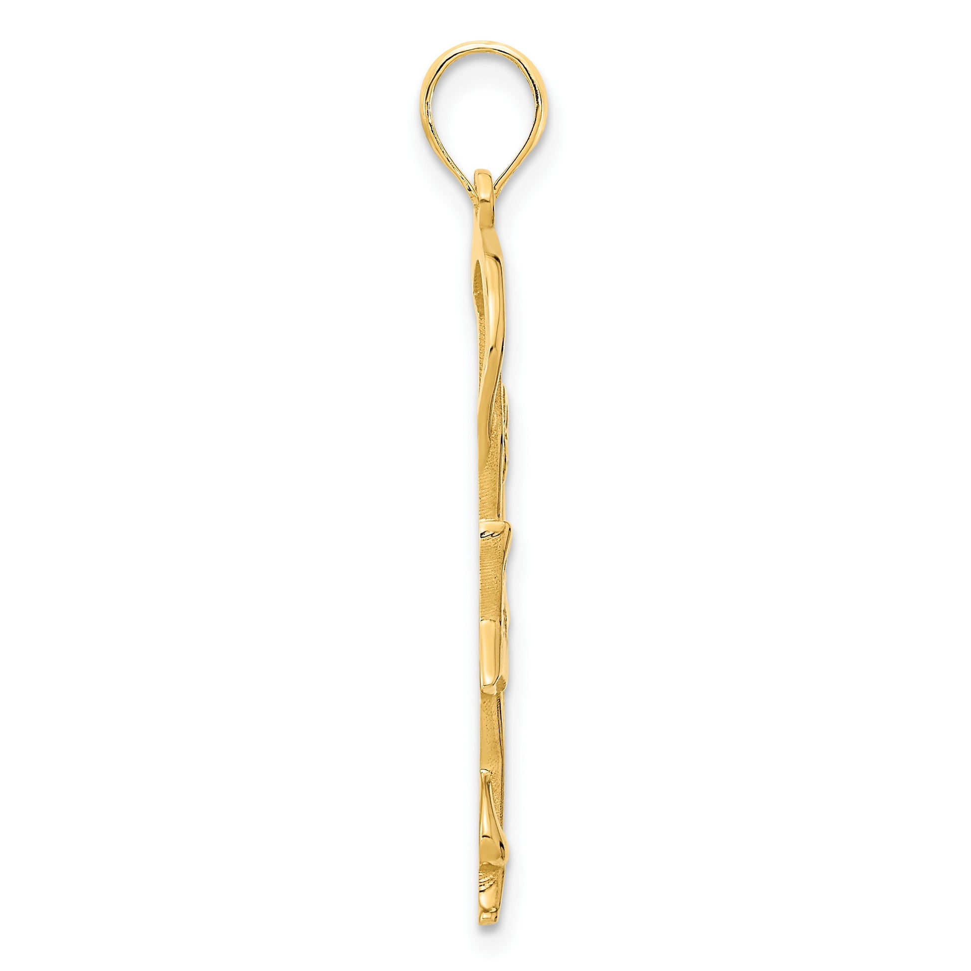 14k Gymnast with Ribbon Pendant