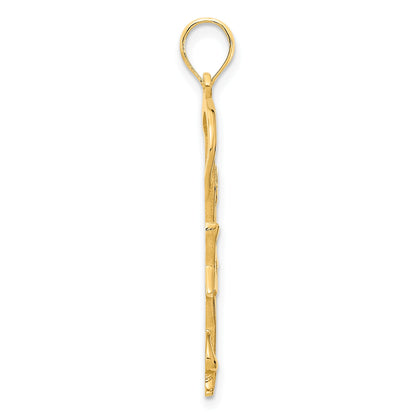 14k Gymnast with Ribbon Pendant