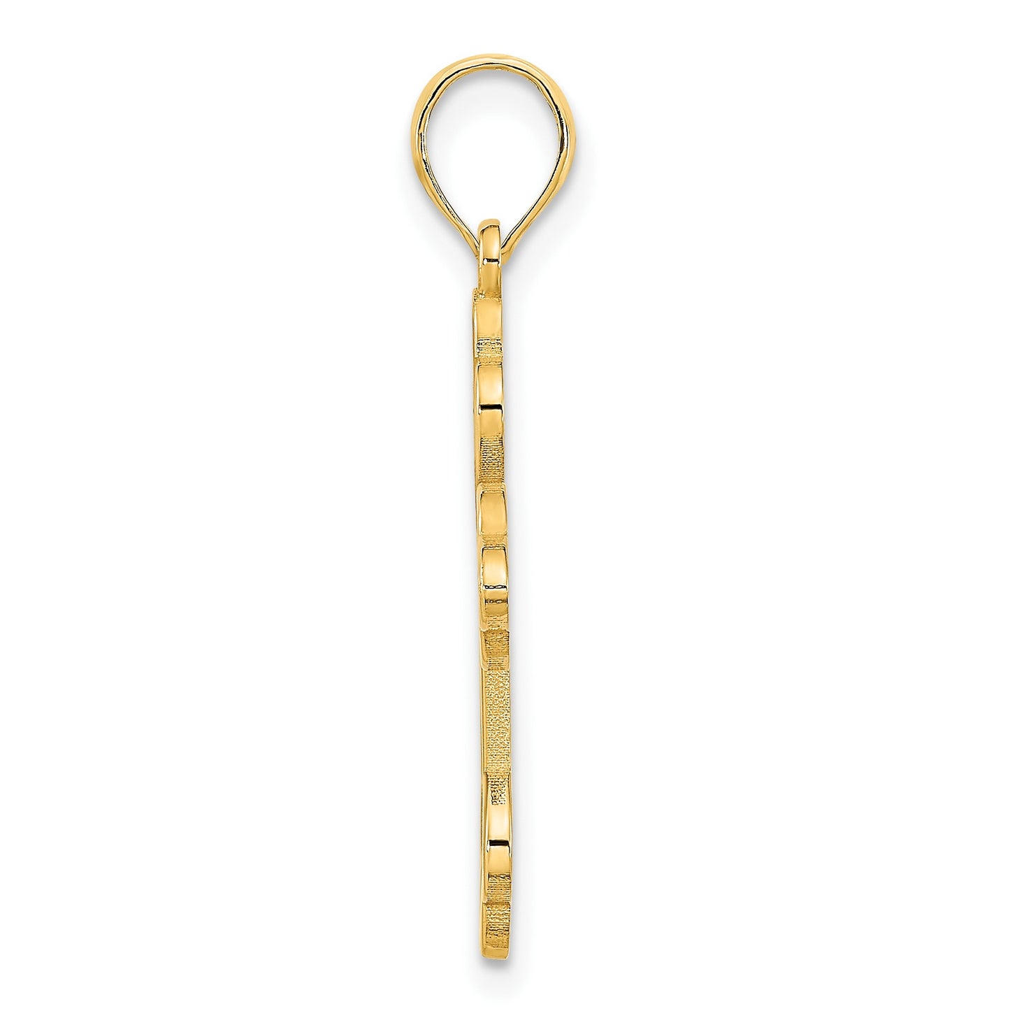 14k Budded Cross Charm