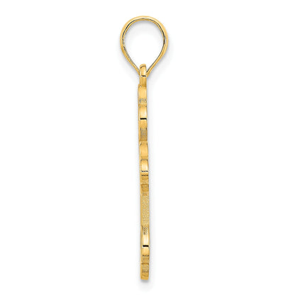 14k Budded Cross Charm