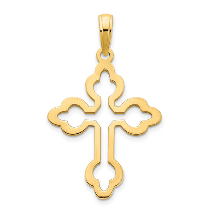 14k Budded Cross Charm
