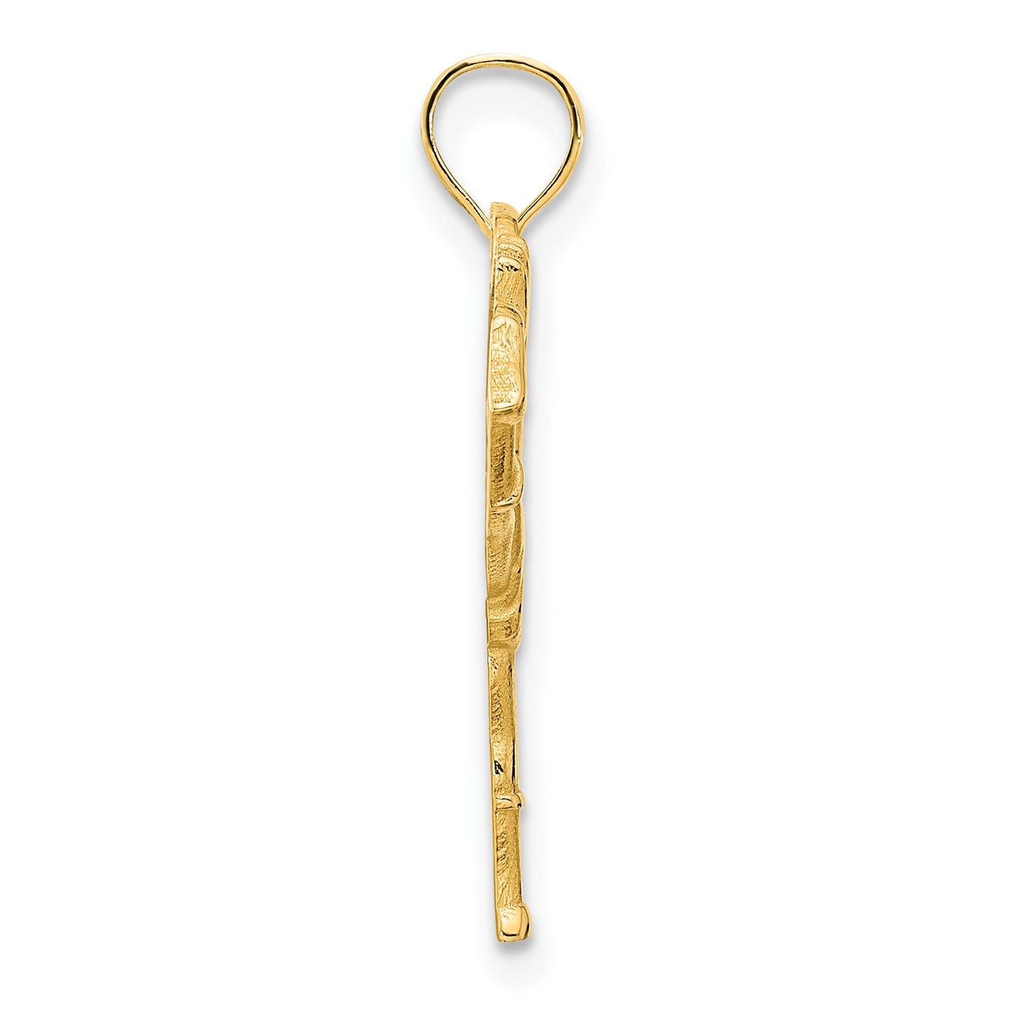 14k Cheerleader Kicking with Pom-Poms Charm