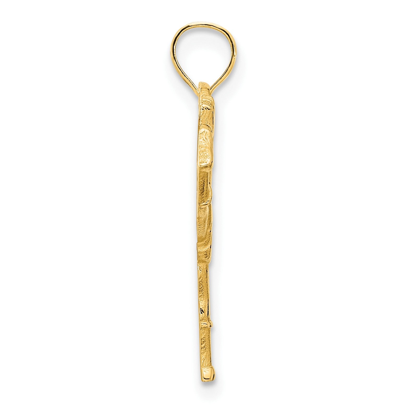 14k Cheerleader Kicking with Pom-Poms Charm