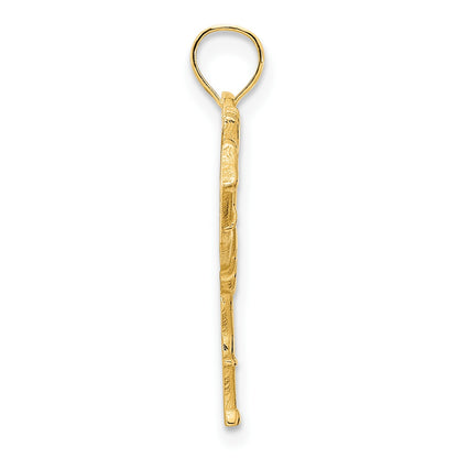 14k Cheerleader Kicking with Pom-Poms Charm