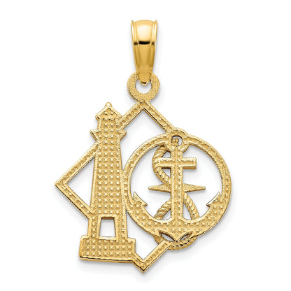 14k Lighthouse and Anchor Charm