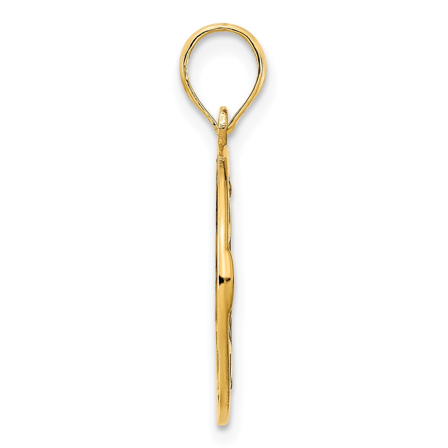 14k Claddagh Circle Pendant