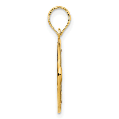 14k Claddagh Circle Pendant