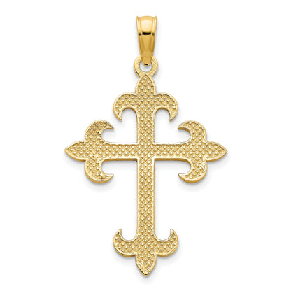14k Fleur de Lis Cross Charm