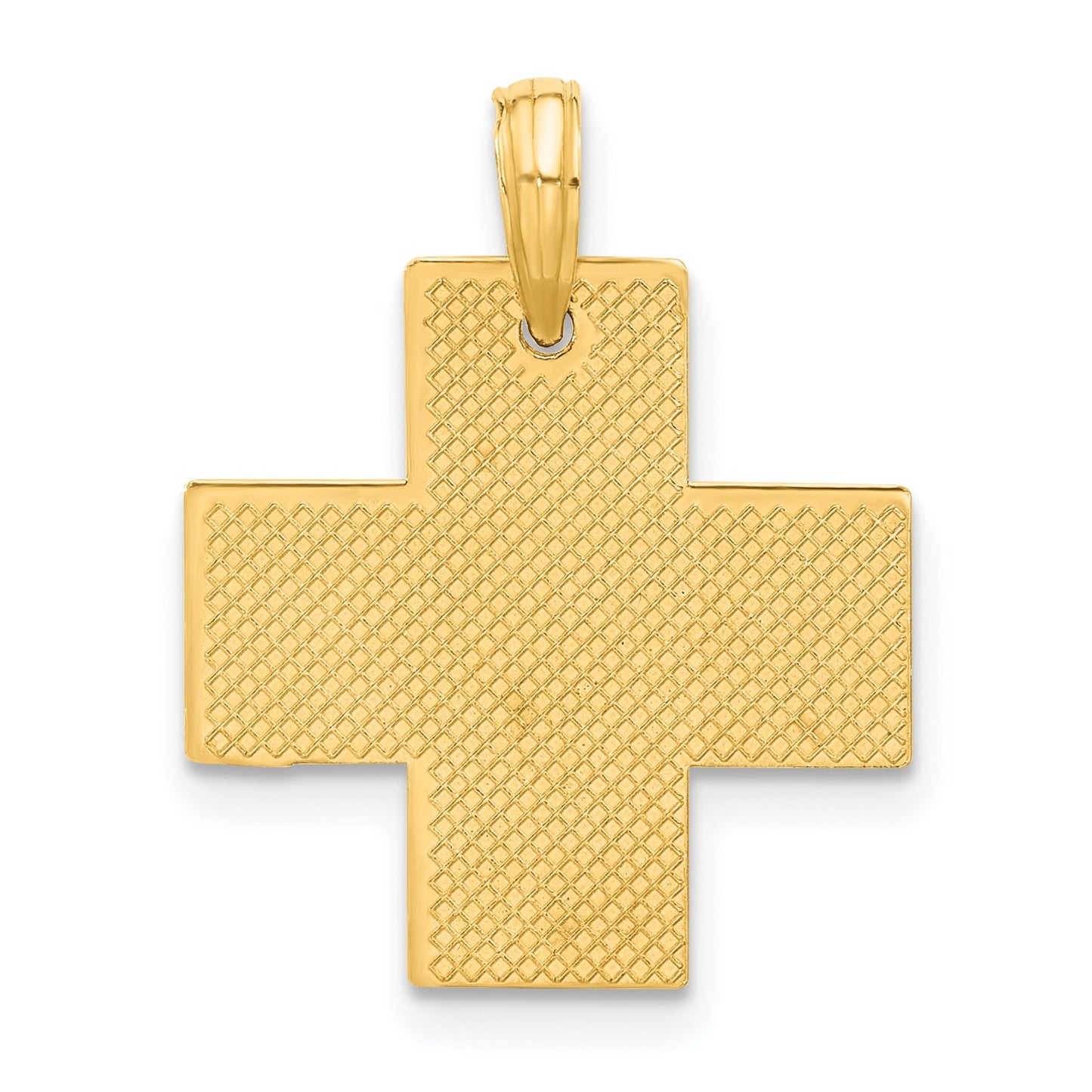 14k Polished Greek Cross Pendant