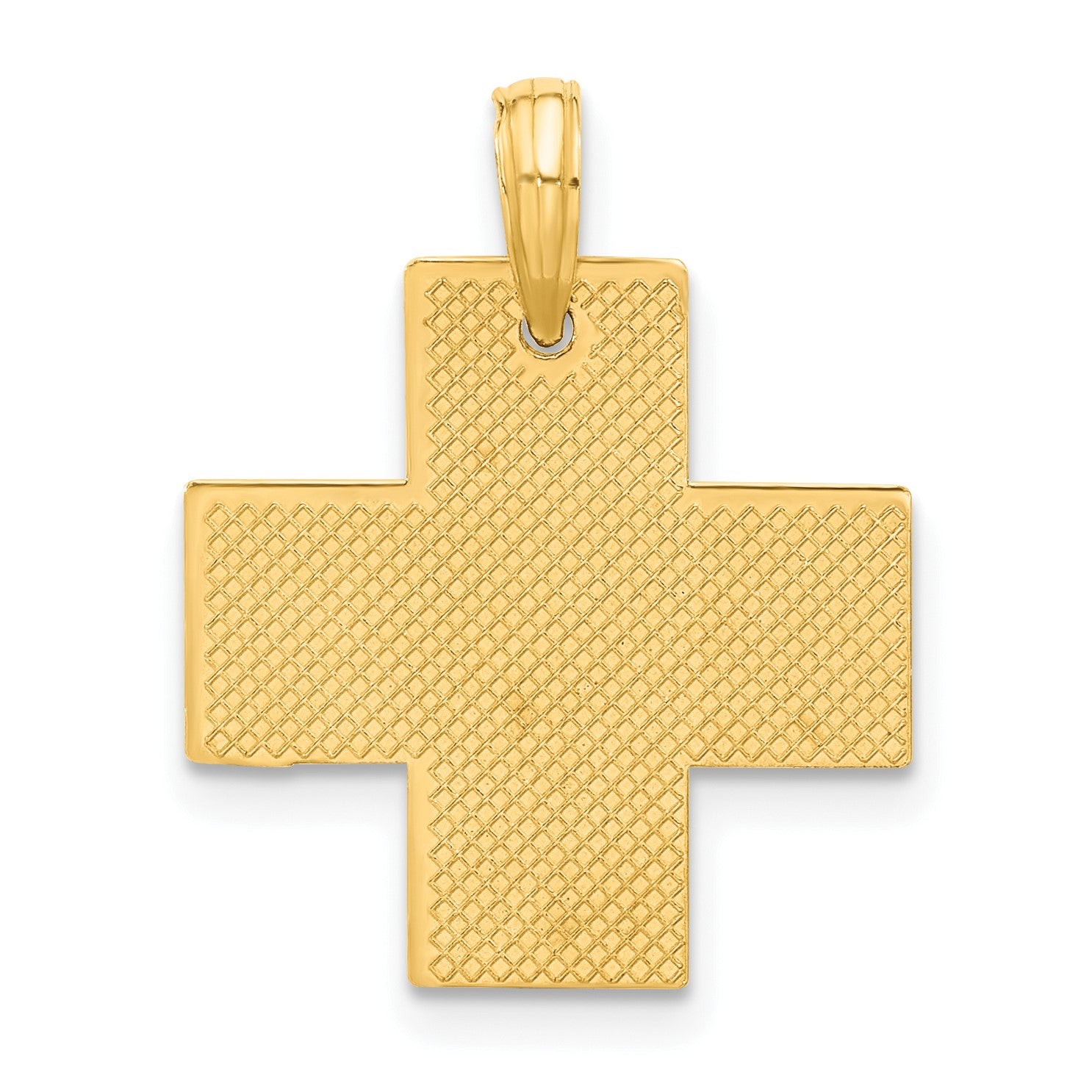 14k Polished Greek Cross Pendant