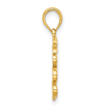 14k Polished Christmas Tree Pendant