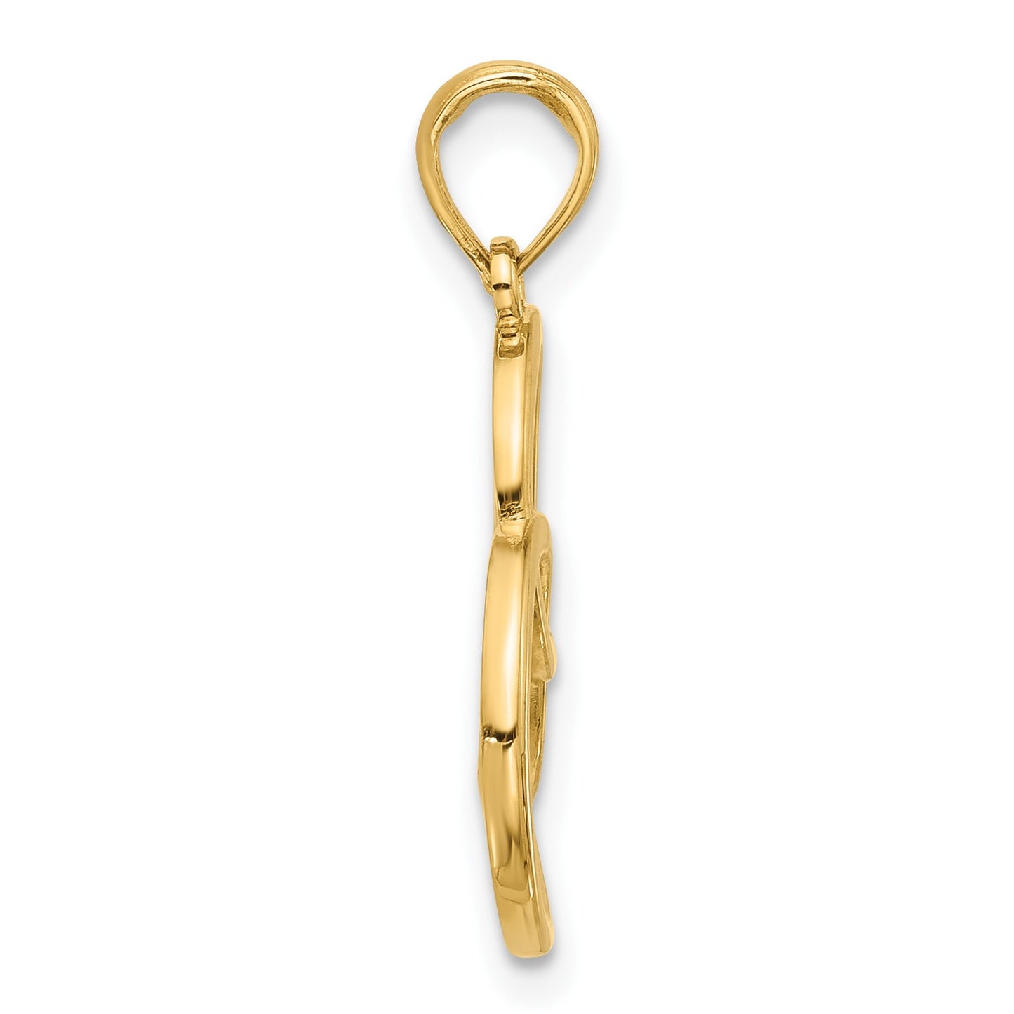 14k Fancy Infinity Heart Charm