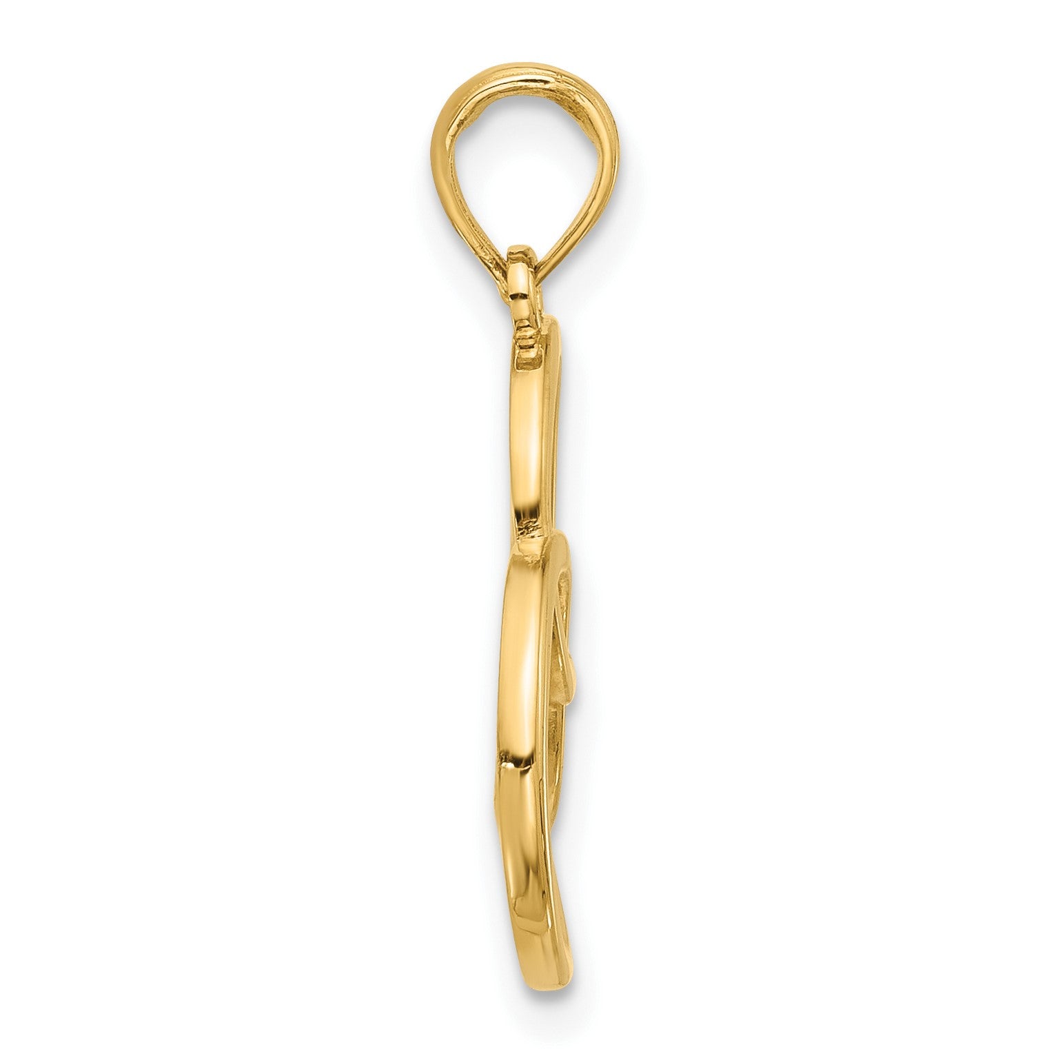 14k Fancy Infinity Heart Charm