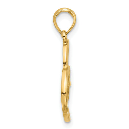 14k Fancy Infinity Heart Charm
