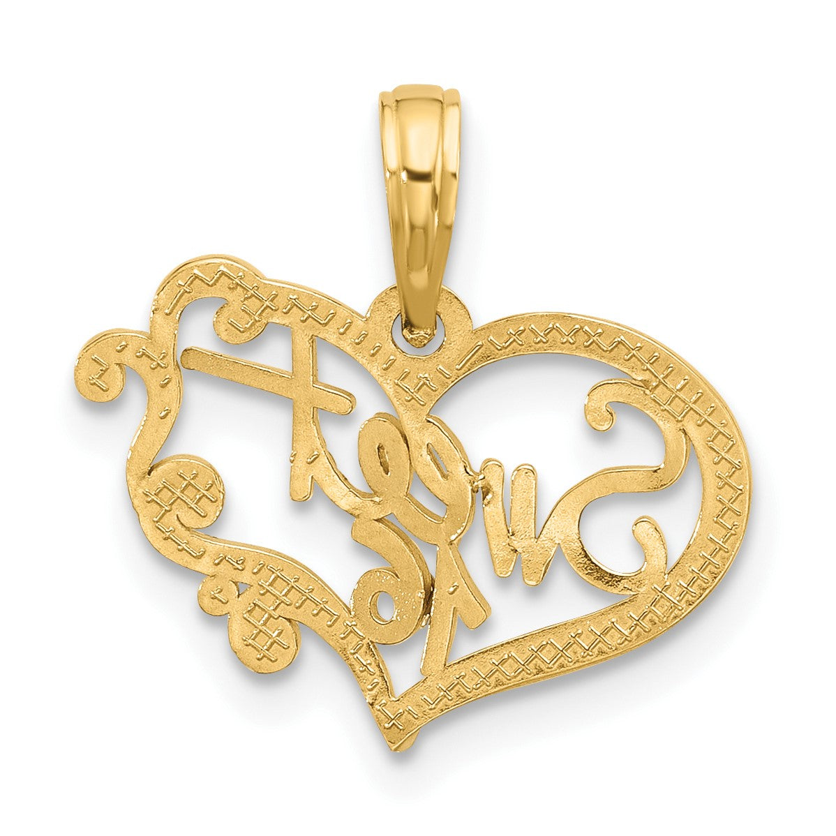 14k Fancy SWEET 16 in Heart Charm