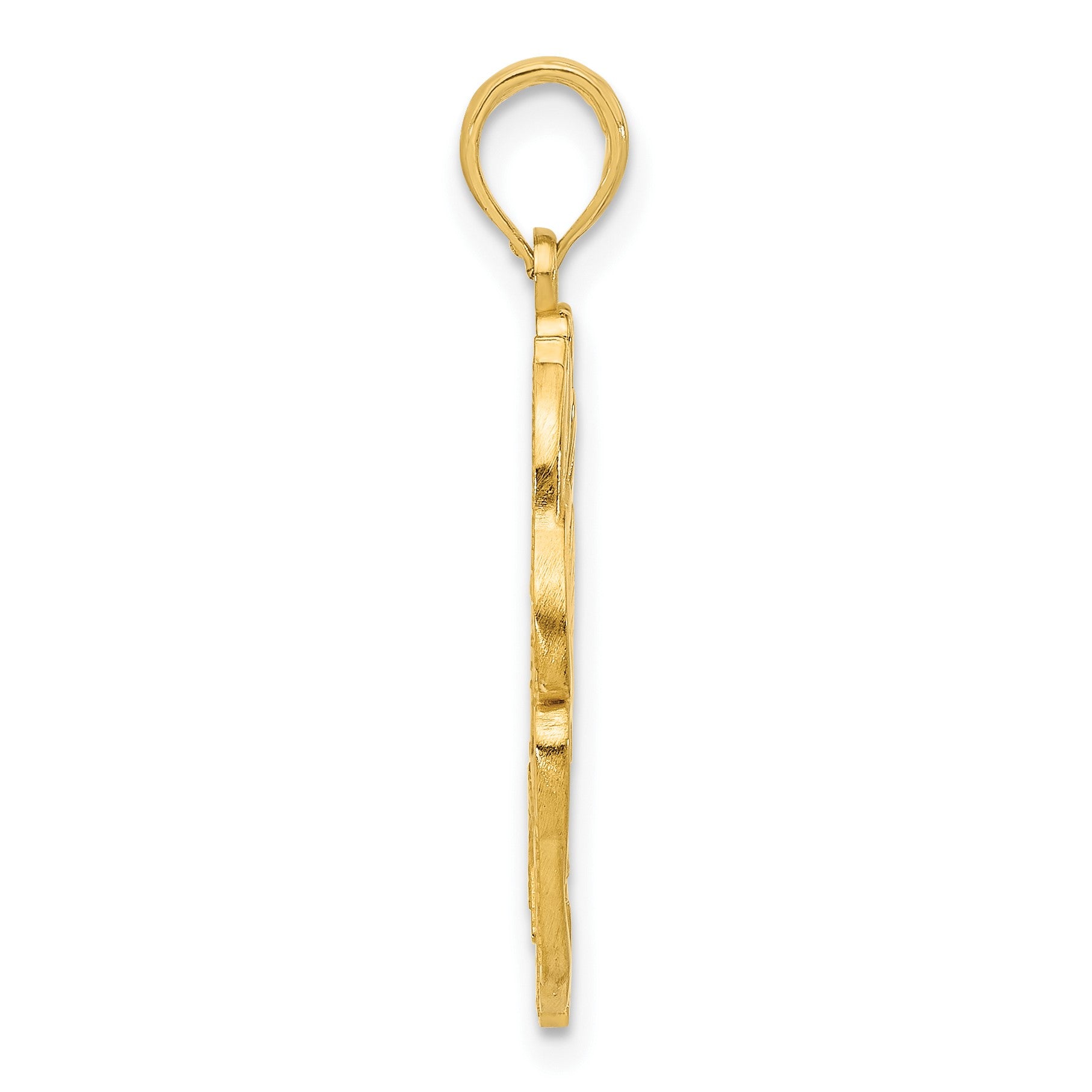 14K Polished Fancy Hummingbird Charm