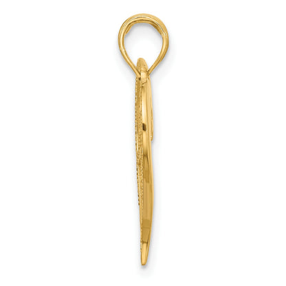 14k Fancy Swirl Heart Charm