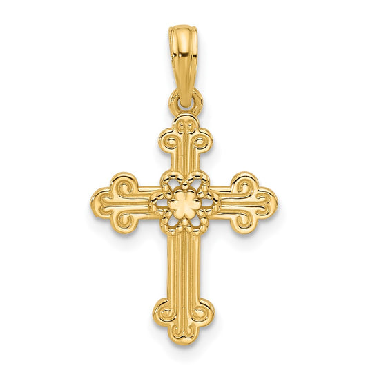 14KY Fancy Cross Charm