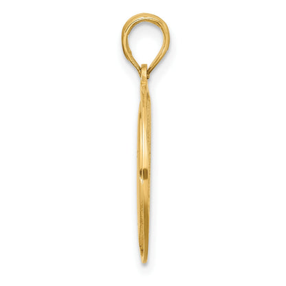 14K Polished Moon and Stars Charm