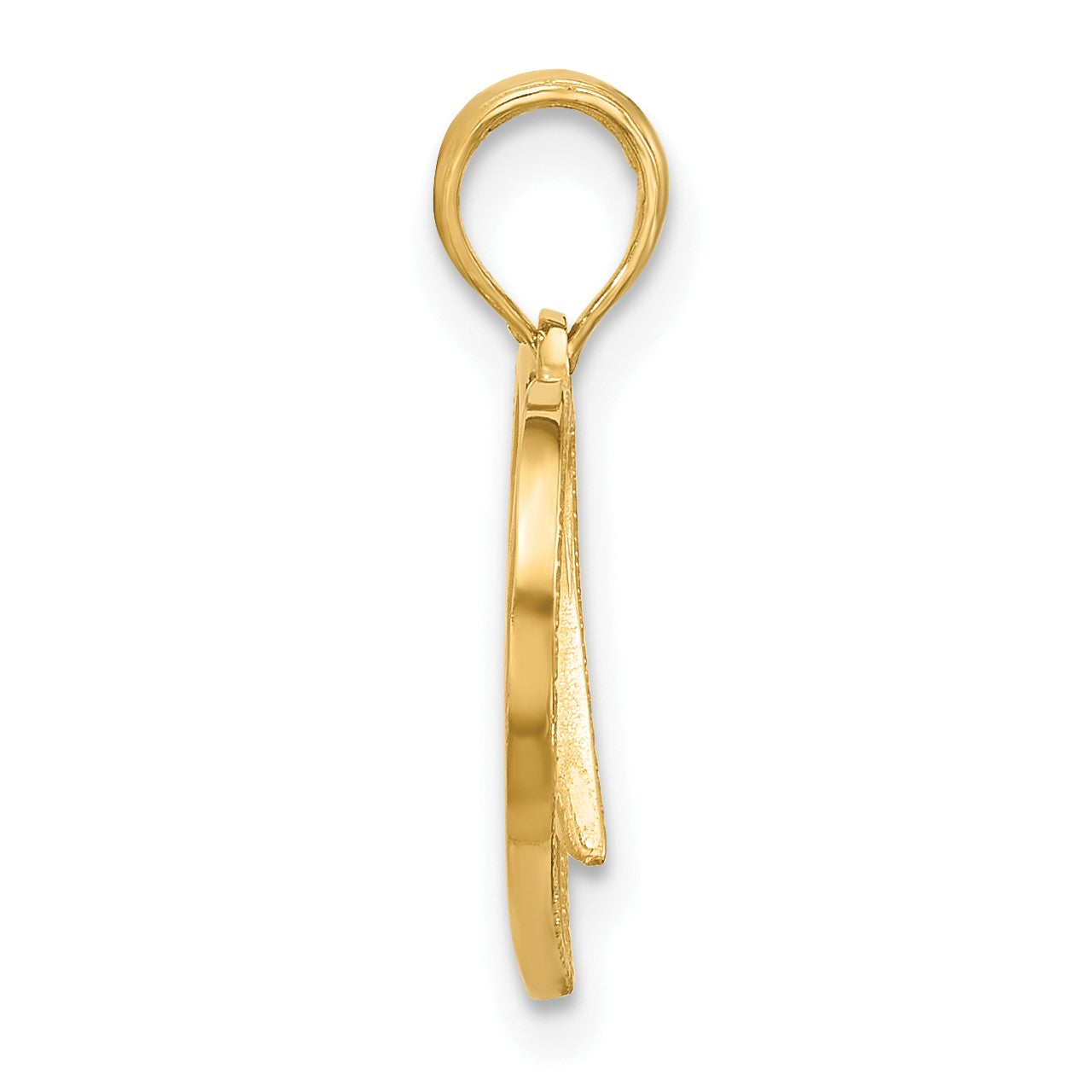 14K Polished Fancy Wing and Heart Charm