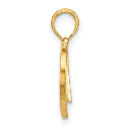 14K Polished Fancy Wing and Heart Charm