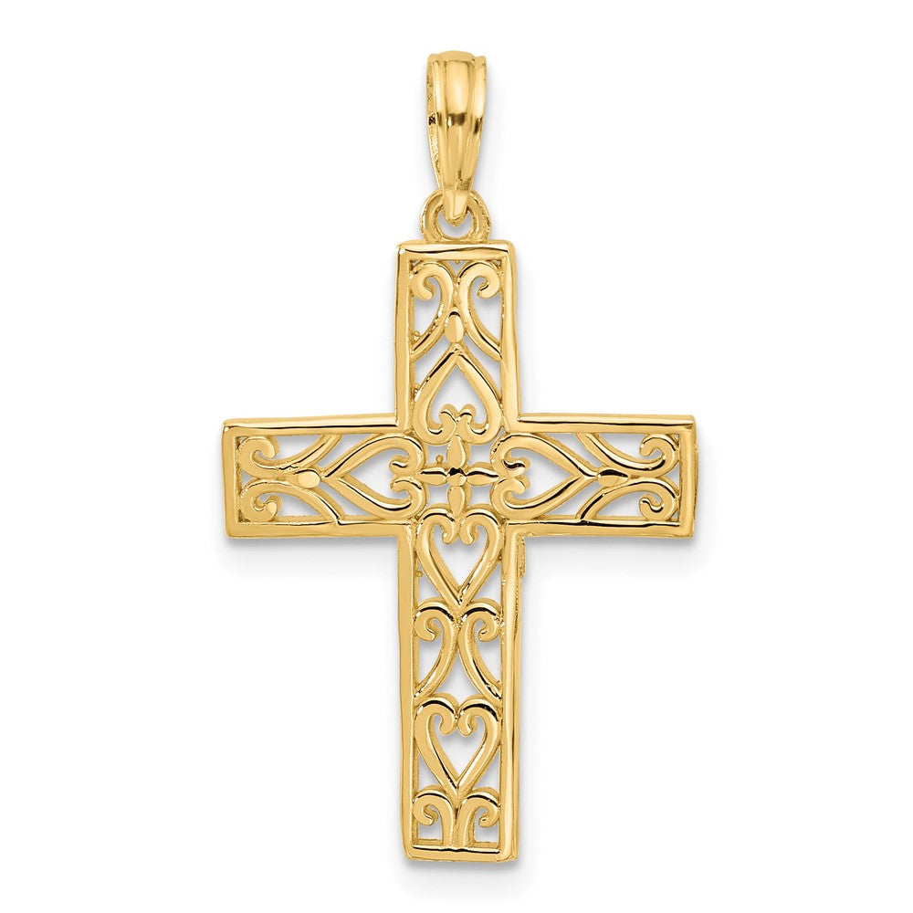 14KY Fancy Cross Charm