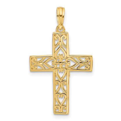 14KY Fancy Cross Charm