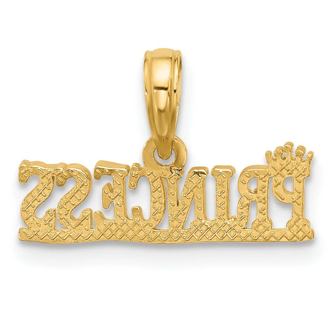 14K Polished PRINCESS Charm