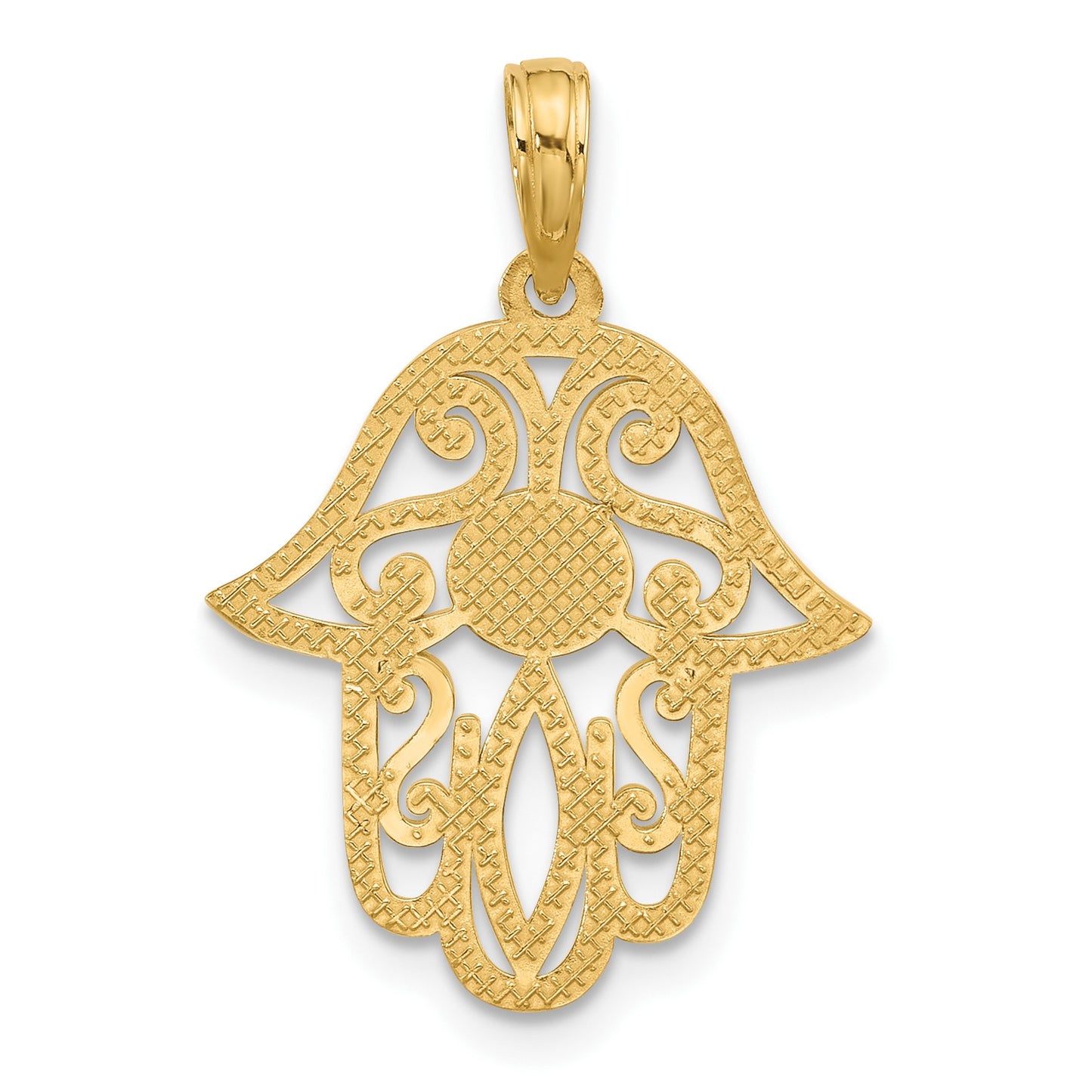 14K Fancy Hamsa Charm