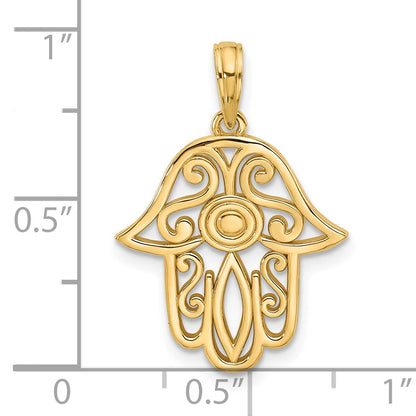 14K Fancy Hamsa Charm