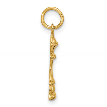 14k Fancy Queen Chess Piece Charm