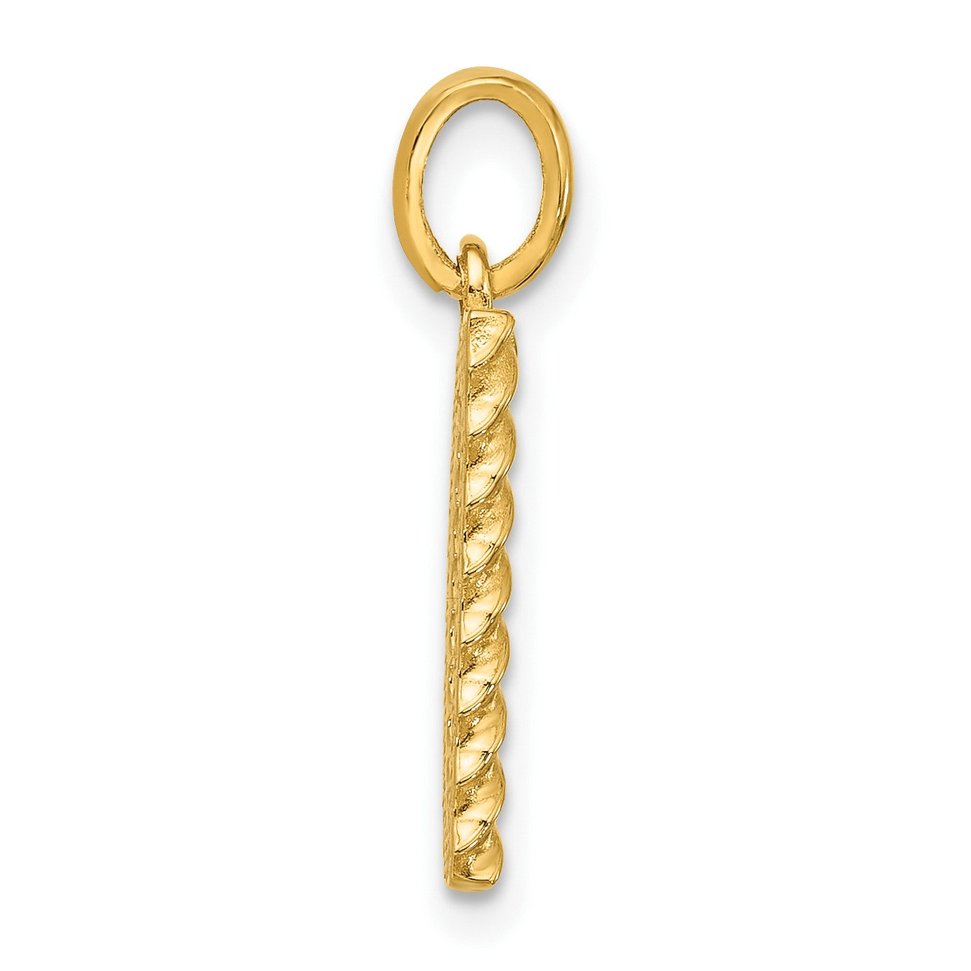 14ky Fancy Twist Letter D