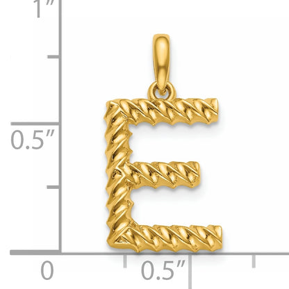 14ky Fancy Twist Letter E
