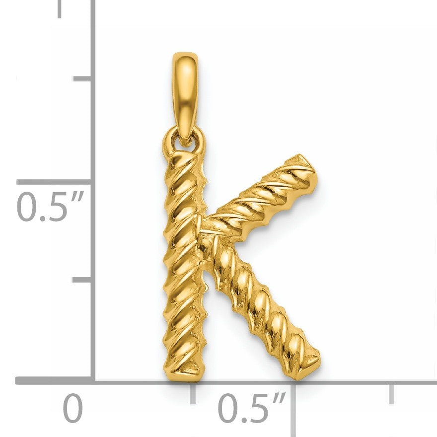 14ky Fancy Twist Letter K