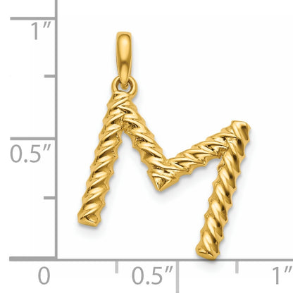 14ky Fancy Twist Letter M