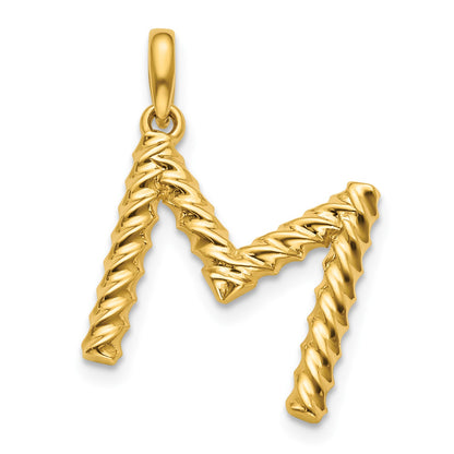 14ky Fancy Twist Letter M