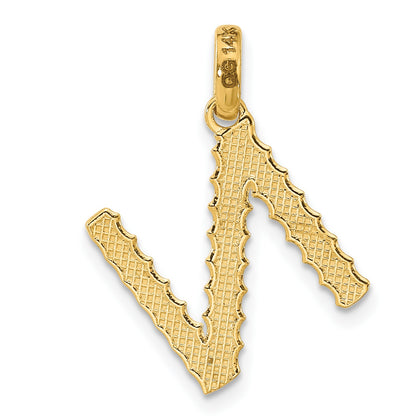 14ky Fancy Twist Letter N