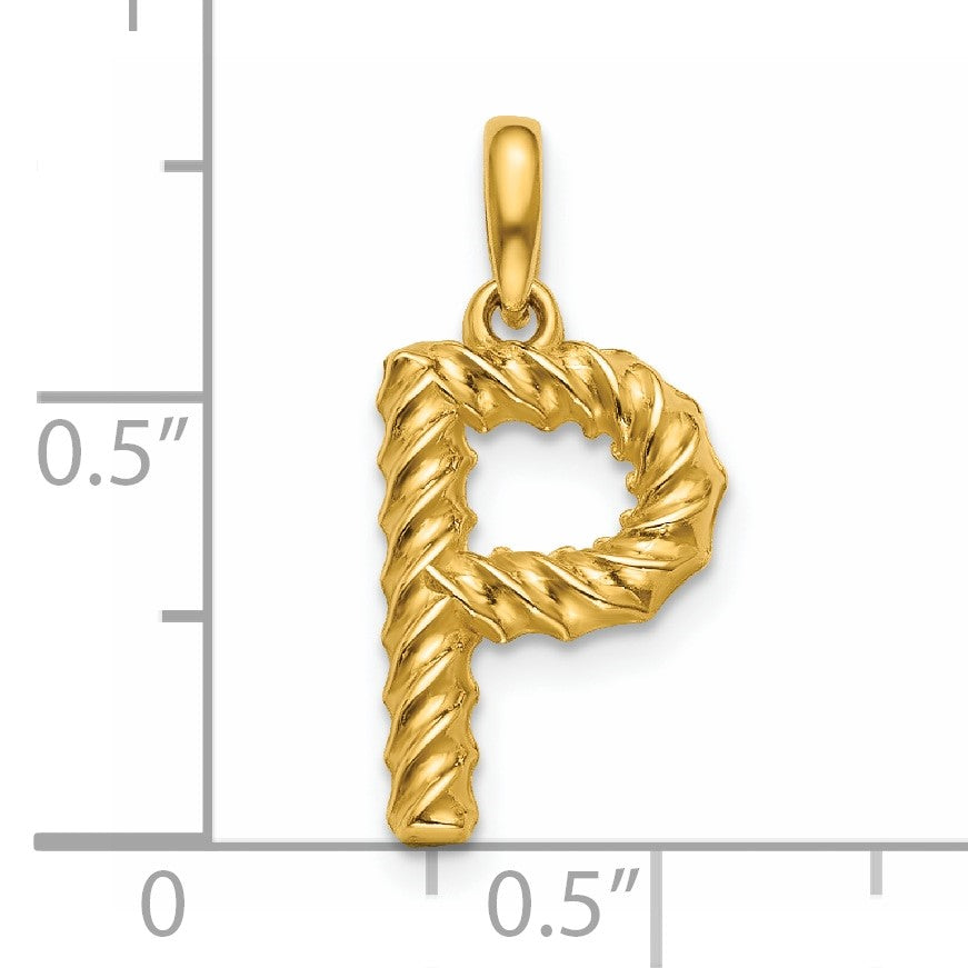 14ky Fancy Twist Letter P