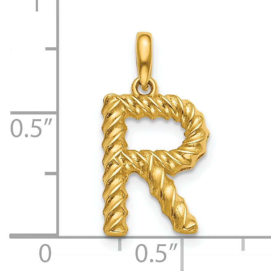 14ky Fancy Twist Letter R
