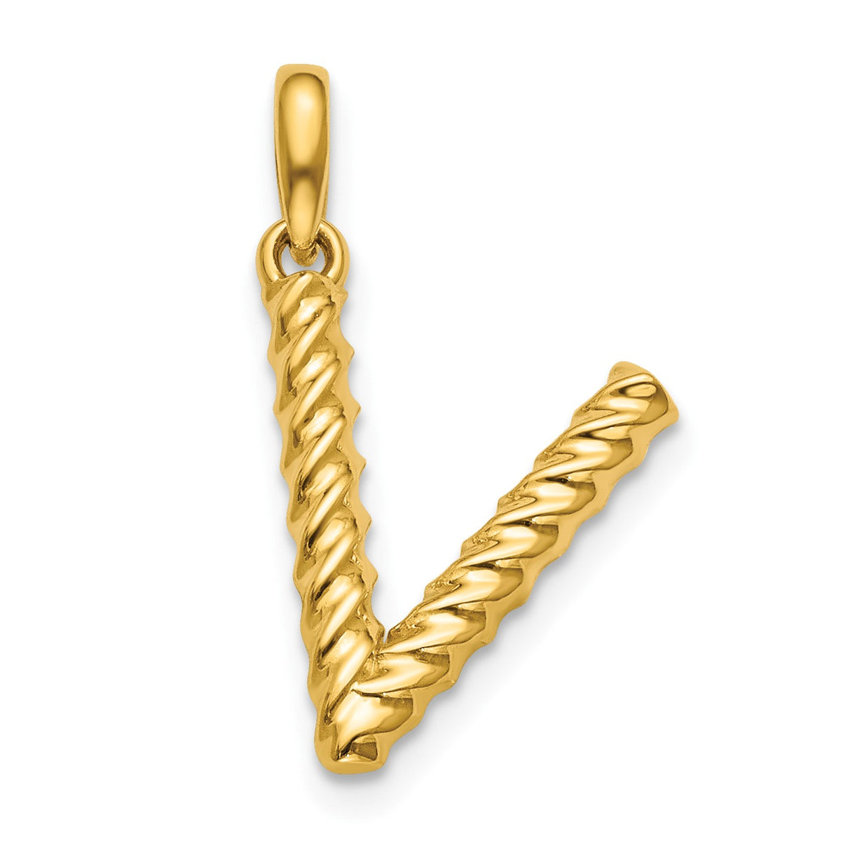14ky Fancy Twist Letter V
