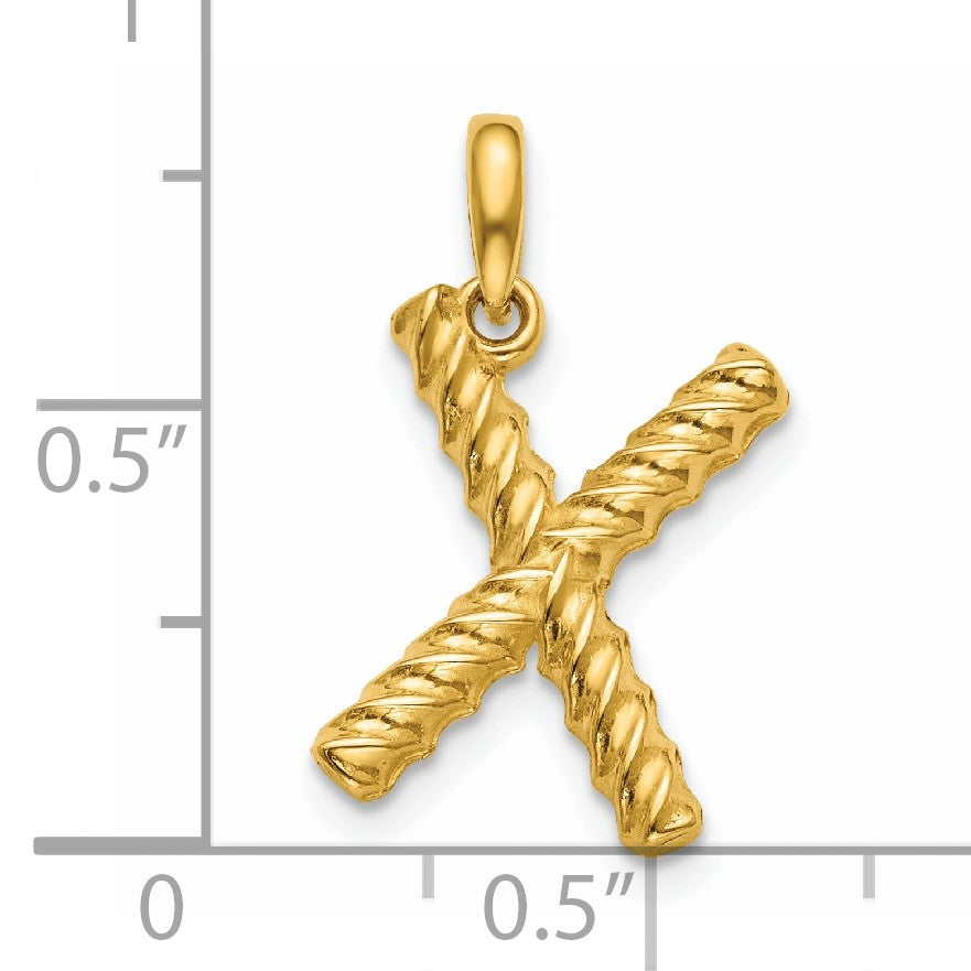 14ky Fancy Twist Letter X