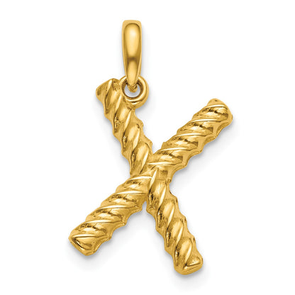 14ky Fancy Twist Letter X